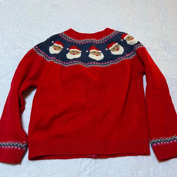 Mini Boden Fair Isle Wool Blend Holiday Cardigan Sweater Size 6/7 - Picture 3 of 8